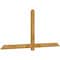 Ekena Millwork Eugene Rough Sawn Timber Gable Bracket, Western Red Cedar, 84"W x 38"H x 2"D x 4"F, 11/12 Pitch GBW084X38X0204EUG00RWR - alternate 2